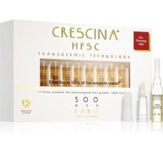 Crescina-Transdermic Man-500 Re-Growth Засіб косметичний для догляду за волоссям та відновлення росту волосся для чоловіків, Crescina HFSC Transdermic 500
