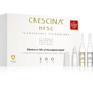 Crescina-Transdermic Man 500-Re-Growth And Anti-Hair Loss Засіб косметичний для догляду за волоссям і відновлення росту волосся та проти випадіння для чоловіків Crescina HFSC Transdermic Complete Treatment 500