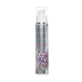 pHarmika-Moisturizing Hyaluronic-Day Cream SPF 15 Moisturizing hyaluronic cream with Aloe Vera and snail mucin. Day. Spf15 Зволожуючий гіалуроновий крем з Алоє Віра та муцином равлика. День. Спф15