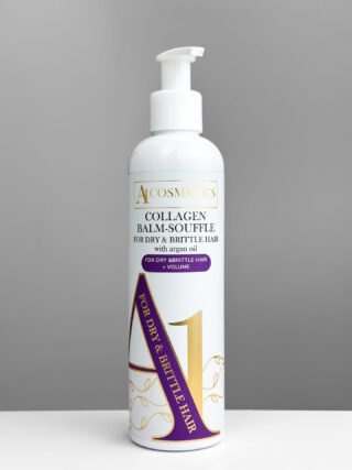 COLLAGEN BALM-SOUFFLE FOR DRY&BRITTLE HAIR WITH ARGAN OIL + VOLUME  Колагеновий бальзам-суфле для сухого та ламкого волосся з аргановою олією + ОБ’ЄМ