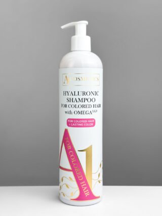 HYALURONIC SHAMPOO FOR COLORED HAIR WITH OMEGA 3,6,9 + LASTING COLOR  Гіалуроновий шампунь для фарбованого  волосся з ОМЕГА 3,6,9 + СТІЙКІСТЬ КОЛЬОРУ
