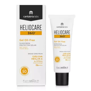 Cantabria Labs-Gel Oil-Free SPF 50 Сонцезахисний гель на водній основі з SPF 50+ для нормальної та жирної шкіри. Heliocare 360 Gel Oil-Free Dry Touch SPF 50 Sunscreen