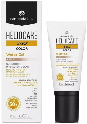 Сонцезахисний зволожуючий водний гель. Cantabria Labs Heliocare 360 Water Gel Color SPF 50+ Beige